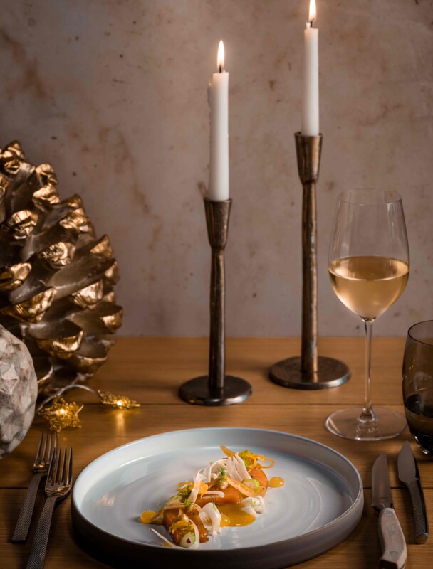 A glowing scene with a menu of riches